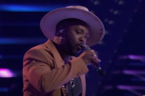 Tae Lewis performs on "The Voice".