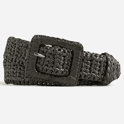 woven belt with square buckle