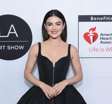 Lucy Hale hosts the LA Art Show opening night premiere party supporting the American Heart Association's Life Is Why Campaign on February 14, 2024 in Los Angeles, California.