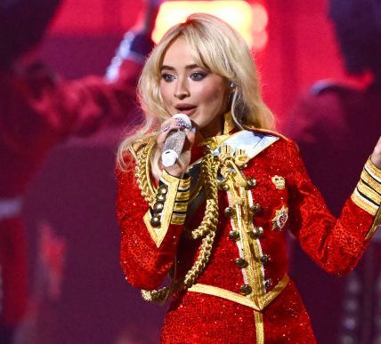 LONDON, ENGLAND - MARCH 01: (EDITORIAL USE ONLY) Sabrina Carpenter performs on stage during The BRIT Awards 2025 at The O2 Arena on March 01, 2025 in London, England. (Photo by Gareth Cattermole/Getty Images)
