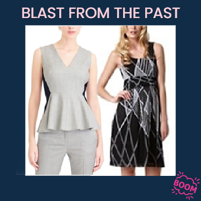 graphic reads BLAST FROM THE PAST and features 2 items featured previously; in the corner in hot pink it reads "boom" (because blast, get it?!)