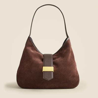 brown suede bag
