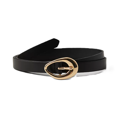 black belt with unusual gold buckle
