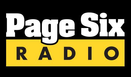 the black, white, and yellow logo for page six radio