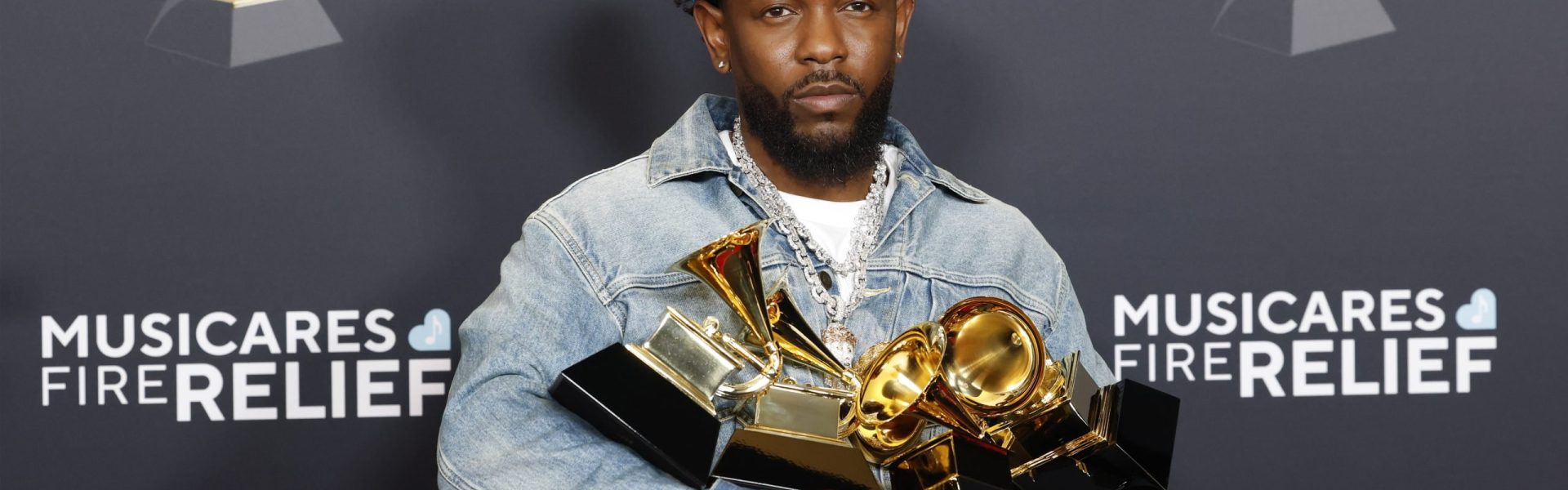 Kendrick Lamar, winner of Record Of The Year, Best Rap Performance, Best Rap Song, Best Music Video and Song Of The Year for â€œNot Like Usâ€, poses in the press room during the 67th GRAMMY Awards at Crypto.com Arena on February 02, 2025 in Los Angeles, California.