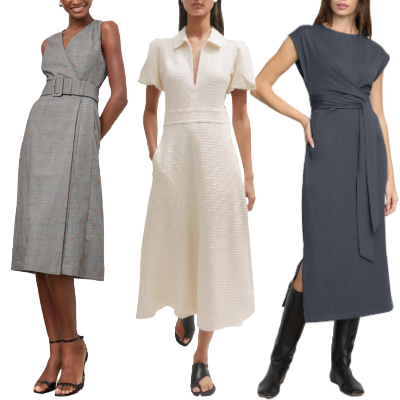 collage of great work dresses in 2025