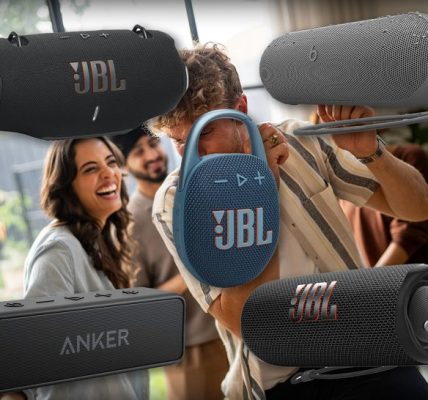 People Dancing Together Surrounded By Speakers Available on Amazon