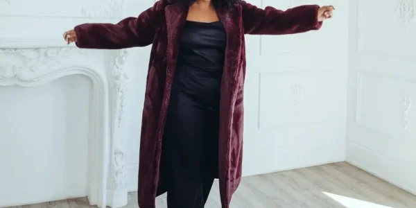 Maroon-Faux-Fur-Teddy-Coat by Hilary MacMillian