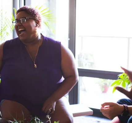 Plus Size Woman Laughing Michael Poley of Poley Creative for AllGo