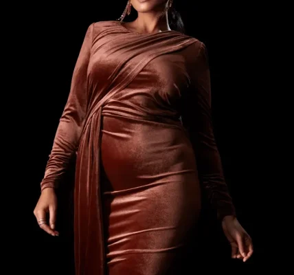 Tyana Velvet Draped Plus Size holiday Dresses
