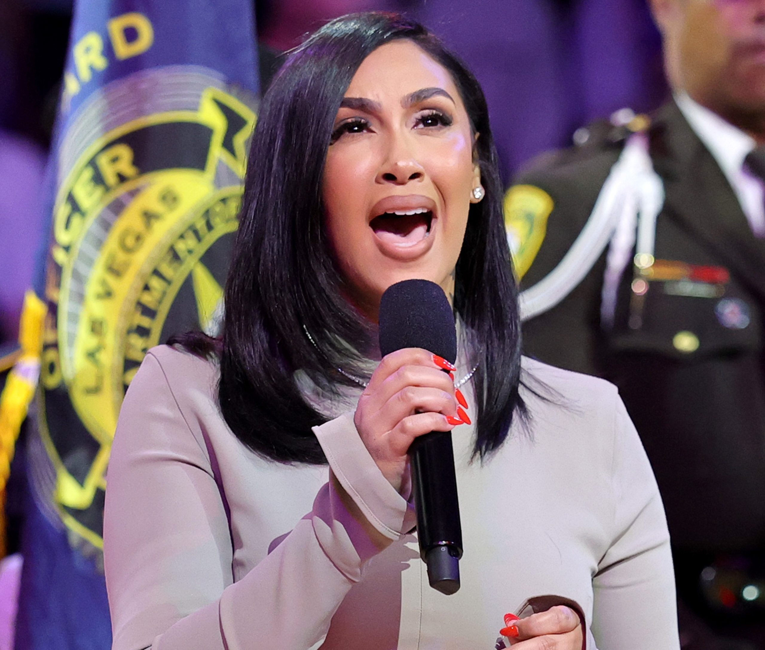 The Mic Was On! Queen Naija Stuns With Powerful National Anthem Performance At NBA Cup Final (WATCH)