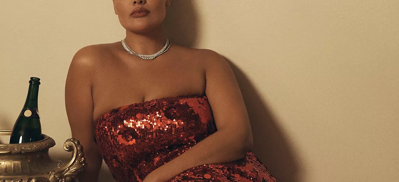 Endless Rose Strapless Sequin Midi Dress e1769550100393