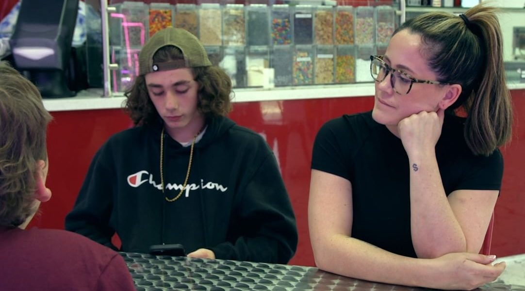 Jenelle Evans and her oldest son on Teen Mom.
