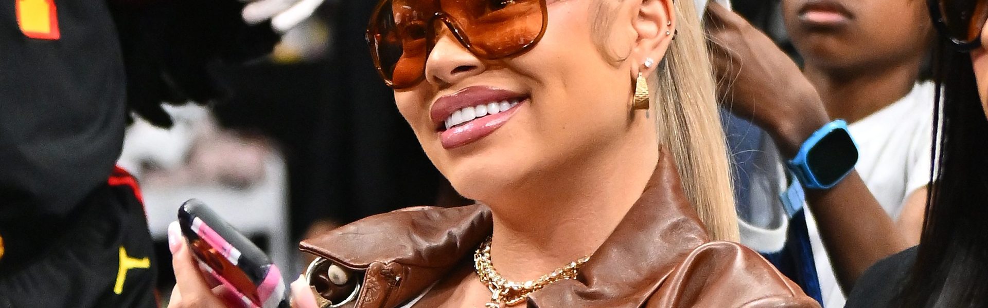 Latto Flexes Her Maternity Style Courtside With Sister Brooklyn Nikole At Atlanta Hawks Game