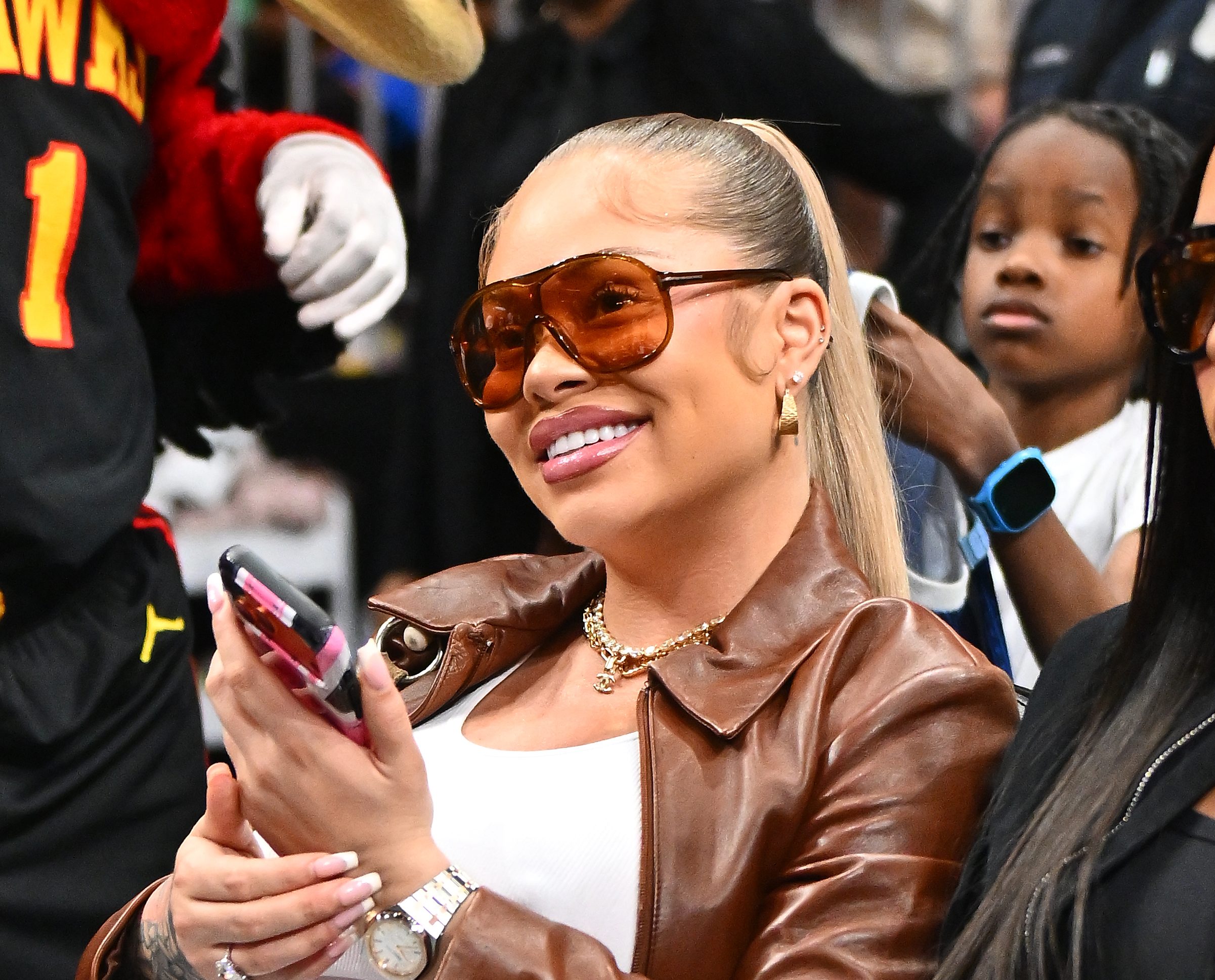 Latto Flexes Her Maternity Style Courtside With Sister Brooklyn Nikole At Atlanta Hawks Game