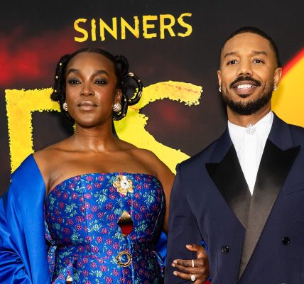 Michael B Jordan Wunmi Mosaku Kisses Pregnancy Baby Bump Video Smoke Annie Sinners