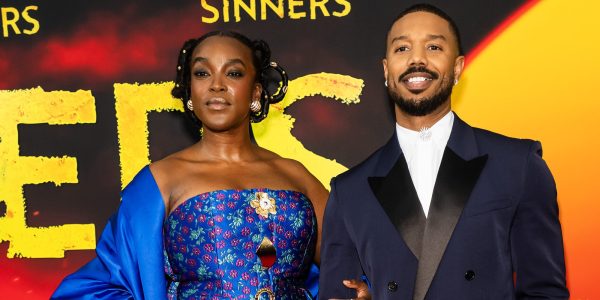 Michael B Jordan Wunmi Mosaku Kisses Pregnancy Baby Bump Video Smoke Annie Sinners