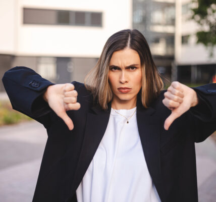 Woman Thumb down