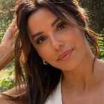 Eva Longoria Unbuttoned Shirt Showcases Plunging Style