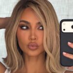 Skimpy String Bikini Top by Kim Kardashian Highlights Her Curves