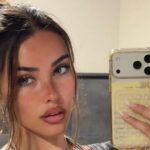 Plunging Body-Hugging Top Worn by Madison Beer Dips Low