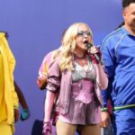 Madonna's Bra Shines in Unzipped Diesel Top at FIFA Event
