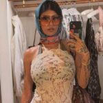 Drenched String Bikini Showcases Mia Khalifa's Toned Body on Beach