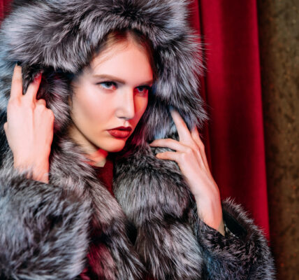 Fur coat model