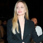 Angelina Jolie’s Blazer Reveals Her Nude Bra Underneath