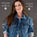 Moncler Shirt by Anne Hathaway Leaves Little to the Imagination