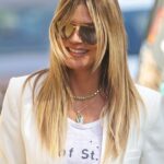 Heidi Klum Stuns in Plunging Christian Siriano Lace Dress
