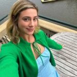 Tory Burch Dress by Lili Reinhart Features Delicate String Design