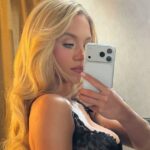 Sydney Sweeney Flaunts Curves in See-Through SYRN Lace Lingerie