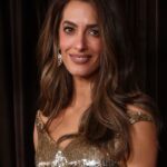 Gucci Sequin Dress Worn by Amal Clooney Slips Off Shoulders