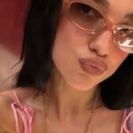 Lacy Chloe Silk Top by Dua Lipa Features Unique Ties