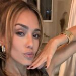 Jessica Alba's Curves Shine in a Deeply Cut Dress