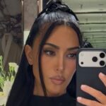 Kim Kardashian in SKIMS Dress Orders DoorDash Delivery