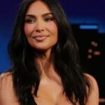 Sportmax Dress by Kim Kardashian Dips Low for Jimmy Kimmel Show